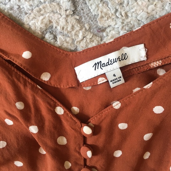 Madewell button-down cami top in inkspot dots - Picture 3 of 7